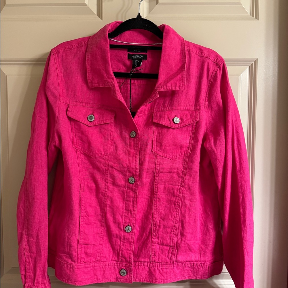 JONES & CO New York Pink Linen Jacket